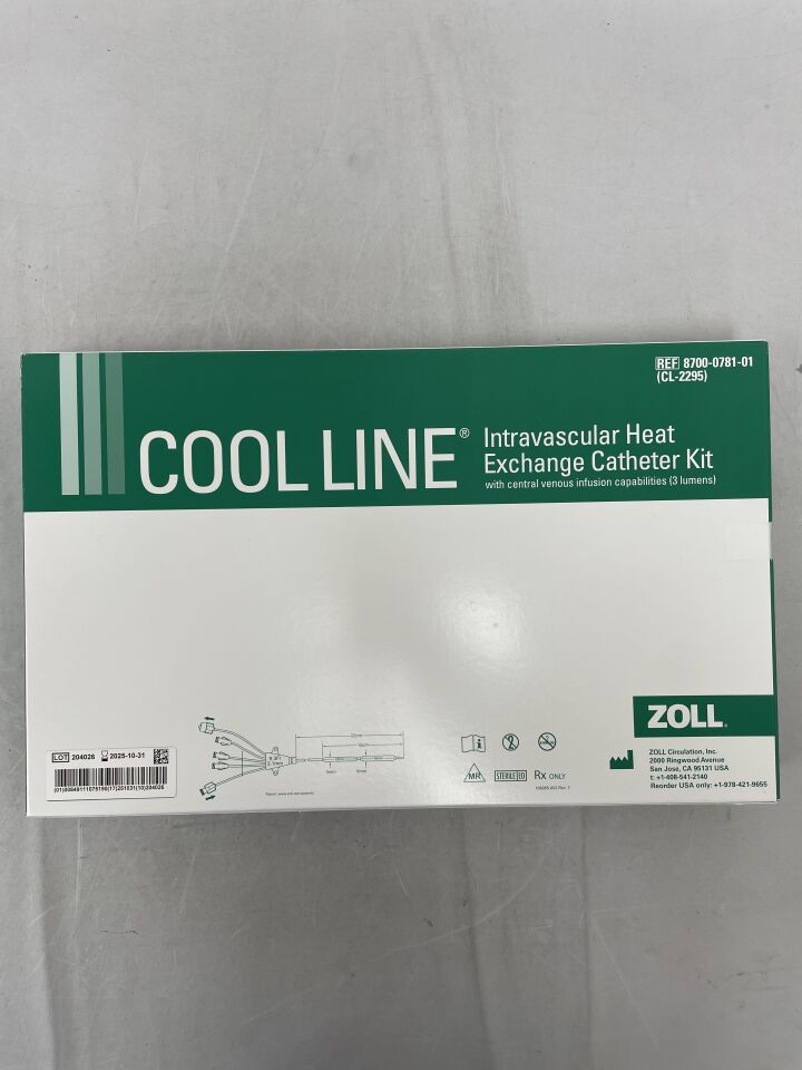8700-0781-01 - ZOLL - Kit de catéter de intercambio de calor intravascular ICY con capacidad de infusión venosa central (3 lúmenes) - 9,3 Fr, (caja/1) - (Fecha de caducidad: 31/10/2025)
