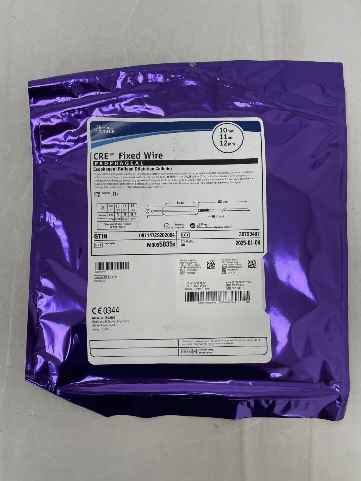 5835 - BOSTON SCIENTIFIC - CRE Fixed Wire Balloon Dilatation Catheter - Esophageal - 10mm x 11mm x 12mm, () - ( Expiry Date: 2025-01-04 )