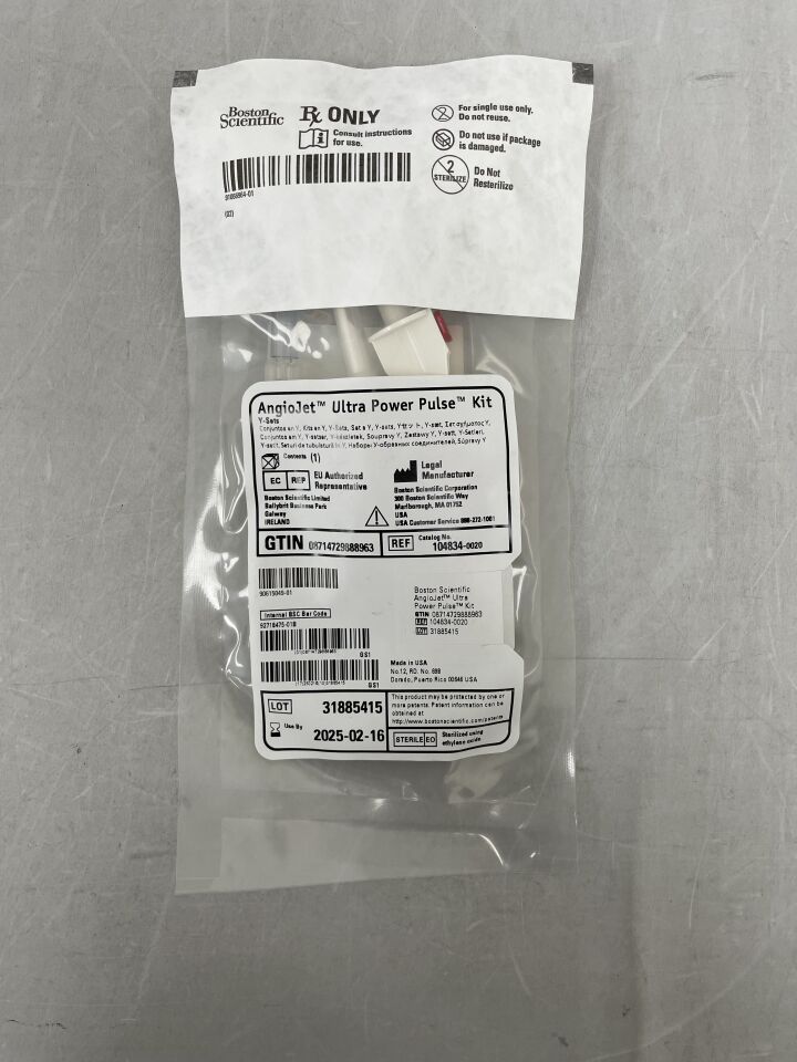 104834 - BOSTON SCIENTIFIC - AngioJet Ultra Power Pulse Kit, (EA) - ( Expiry Date: 2025-02-16 )
