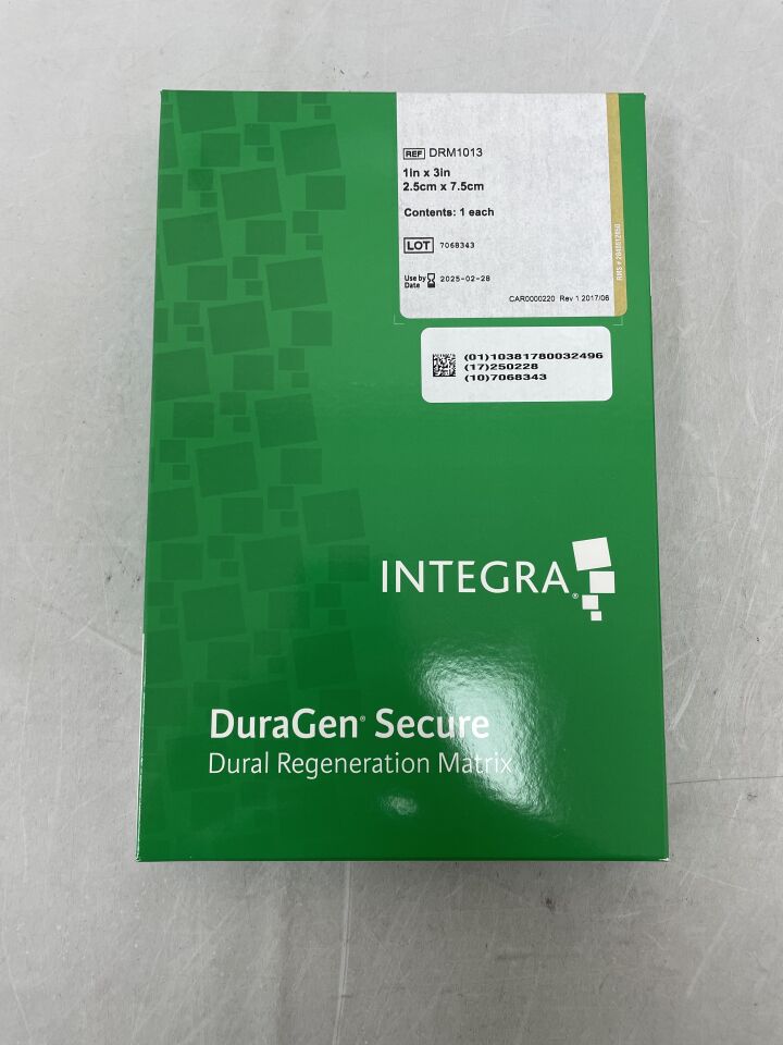 DRM1013 - INTEGRA - DuraGen Secure Dural Regeneration Matrix, 1" x 3", (BX/1) - ( Expiry Date: 2025-02-28 )