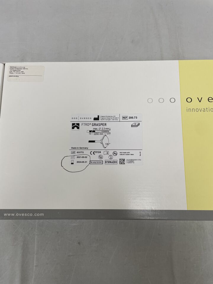 200.73 - OVESCO - FTRD Grasper, 2.3mm x 220cm, 130, (BX/5) - ( Expiry Date: 2024-08-31 )