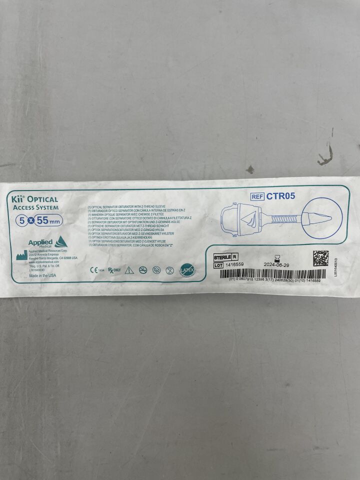 CTR05 - APPLIED MEDICAL RESOURCES - Kii Optical Access System, Z-Thread 5mm x 55mm, () - ( Expiry Date: 2024-06-29 )