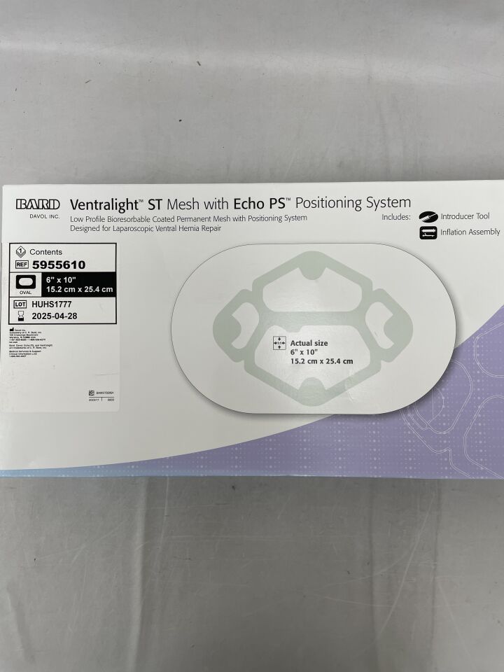 5955610 - BARD - Ventralight ST Mesh With Echo Positioning System, 15.2cm x 25.4cm, (BX/1) - ( Expiry Date: 2025-04-28 )
