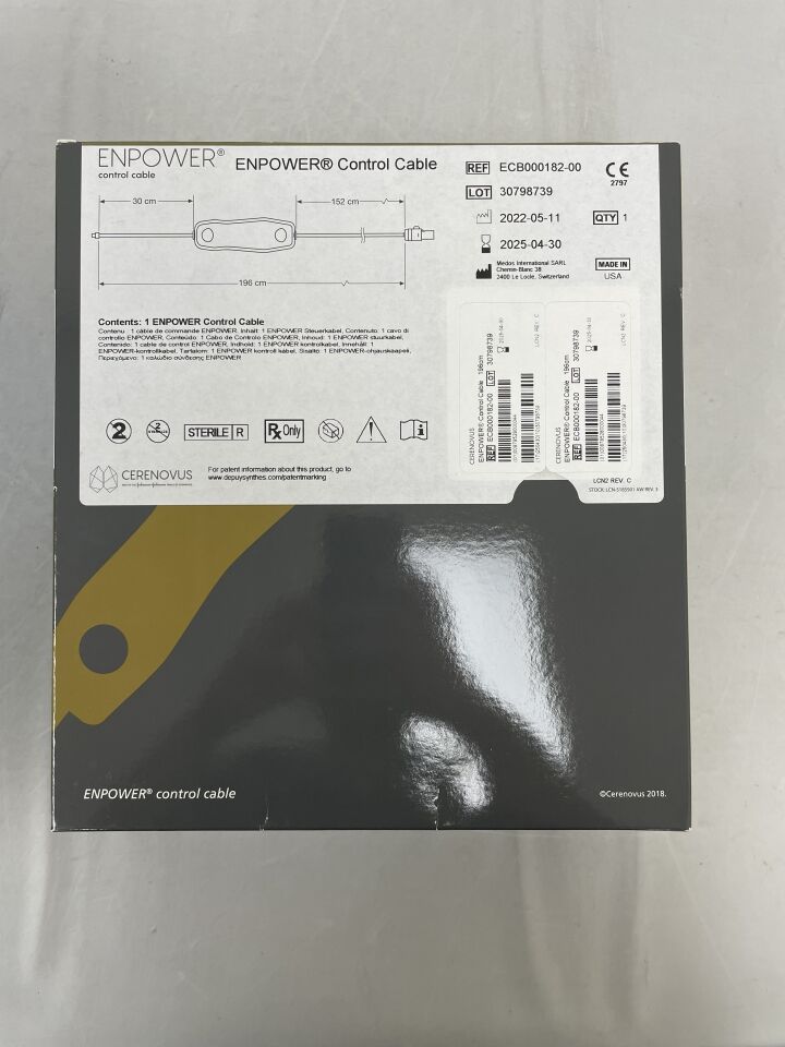 ECB000182-00 - CERENOVUS - EnPOWER Control Cable - 30cm x 152cm x 196cm, (BX/1) - ( Expiry Date: 2025-04-30 )