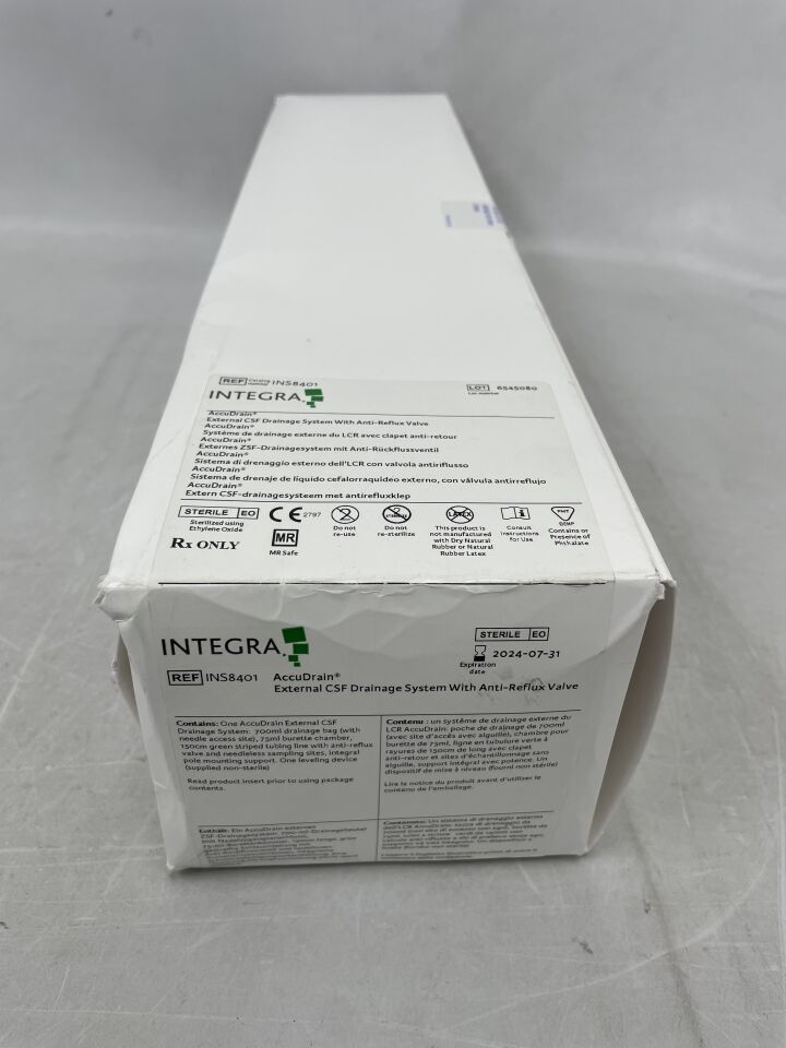 INS8401 - INTEGRA - AccuDrain External CSF Drainage System With Anti-reflux Valve, (BX/1) - ( Expiry Date: 2024-07-31 )