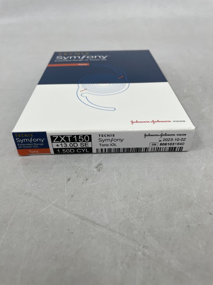 ZXT150U130 - JOHNSON & JOHNSON - TECNIS Symfony Extended Range Vision Toric IOL 1.50D CYL , +13.0D SE, (BX/1) - ( Expiry Date: 2023-10-02 )