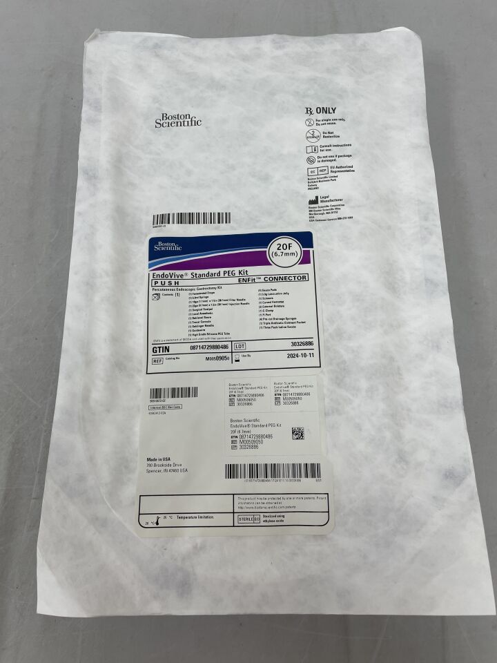 905 - BOSTON SCIENTIFIC - EndoVive Standard PEG Kit Push - ENFit Connector - 20Fr, (EA) - ( Expiry Date: 2024-10-11 )