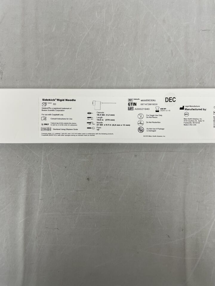 890304 - BOSTON SCIENTIFIC - sidekick rigid needle, 21 ga, 14.6 in. size, (BX/1) - ( Expiry Date: 2024-12-15 )