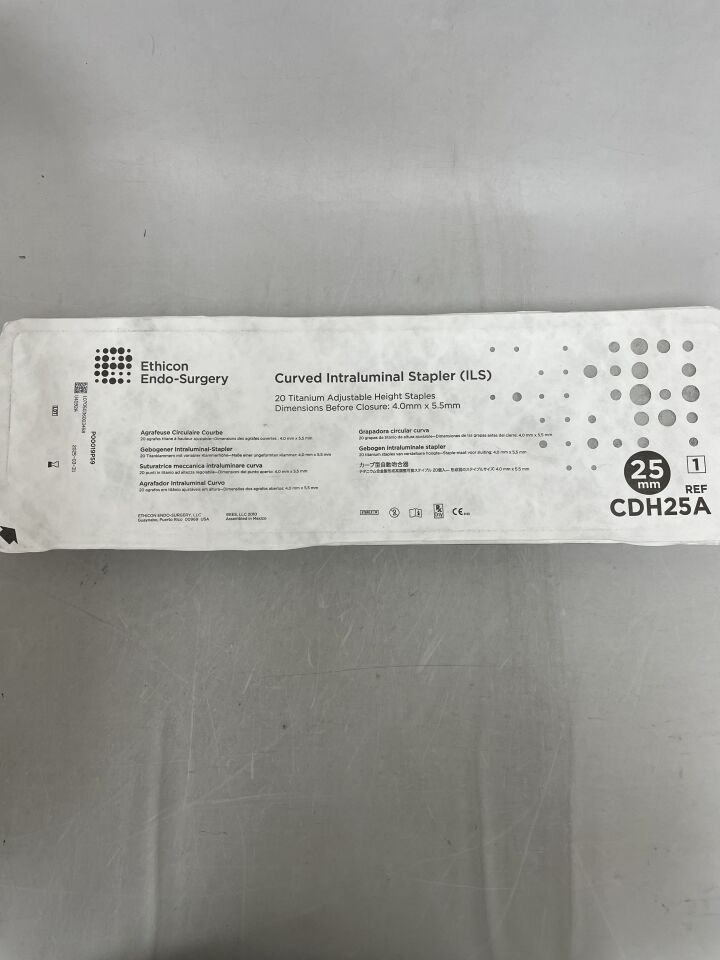 CDH25A - ETHICON - Proximate Curved lntraluminal Stapler, 25 mm Head Diameter, (EA) - ( Expiry Date: 2025-03-31 )