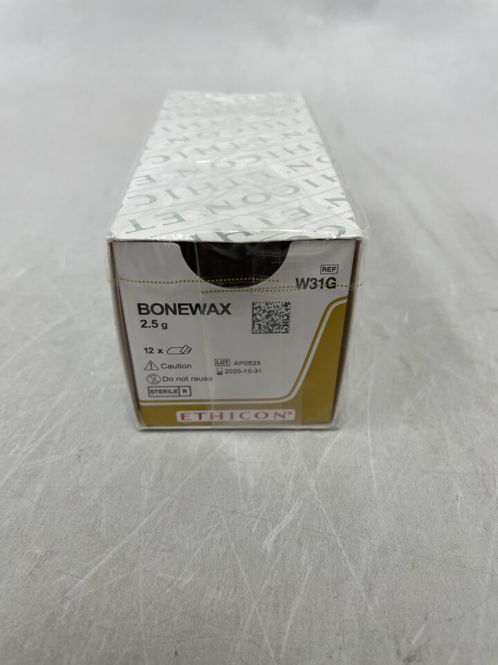 W31G - ETHICON - bone wax, 2.5g, gold , ( BX/12 ) - ( Expiry Date : 2025-10-31 )