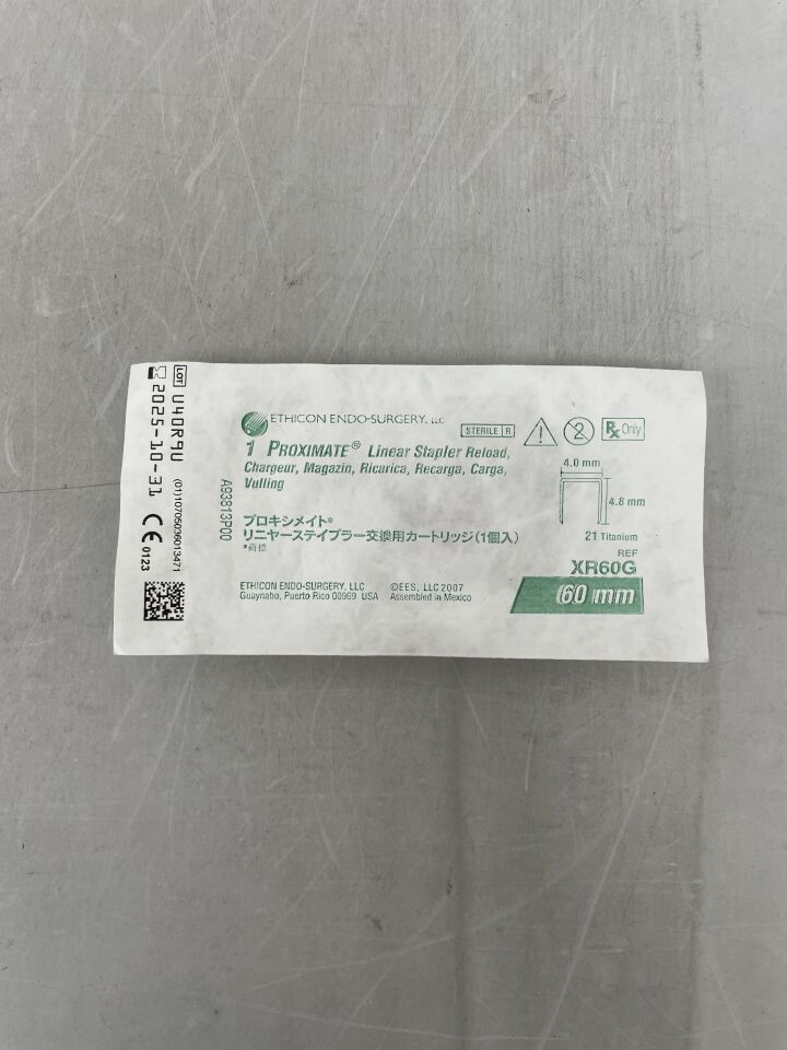 XR60G - ETHICON - Proximate Reloadable Staplers Cartridge, Green, For TX60 30 mm Linear Stapler , ( EA ) - ( Expiry Date : 2025-10-31 )