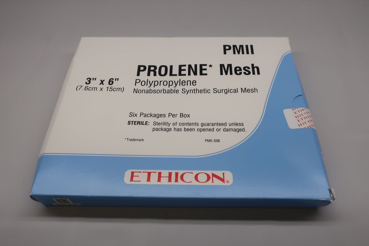 PMII - ETHICON - Prolene Flat Hernia Mesh, 8 x 15 cm, Rectangle, (BX/6) - ( Expiry Date: 2025-03-31 )