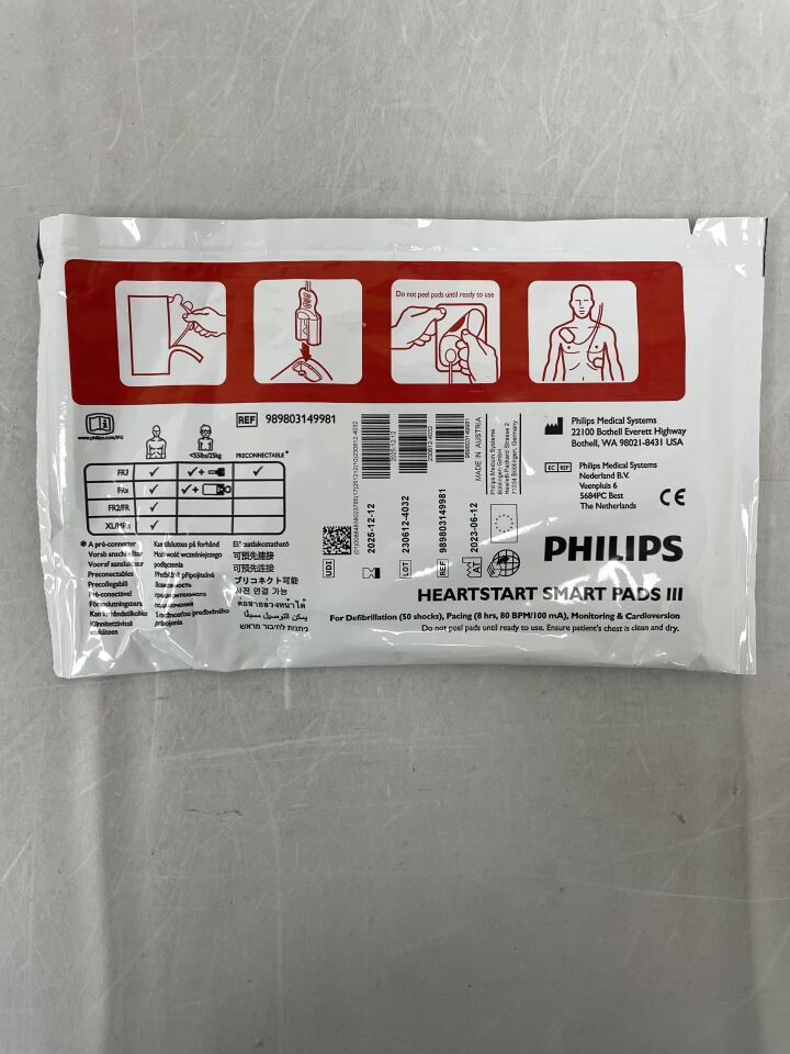989803149981 - PHILIPS - HeartStart FRx SMART Pads III, (EA) - ( Expiry Date: 2025-12-12 )
