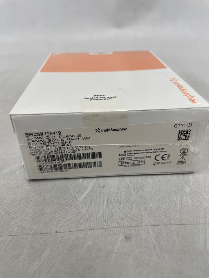 129419 - SMITH & NEPHEW - buck femoral cement restrictor 25mm, (BX/3) - ( Expiry Date: 2024-01-31 )