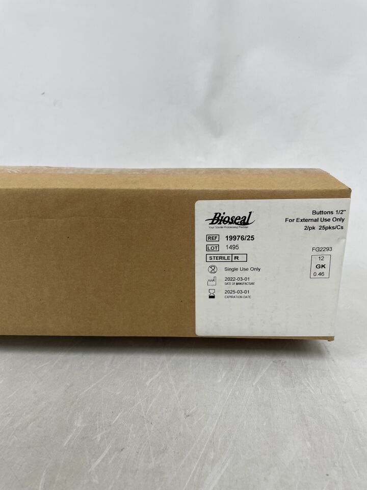 19976 - BIOSEAL - Buttons 1/2" for External Use Only, (2 Per Pack), (BX/25) - ( Expiry Date: 2025-03-01 )