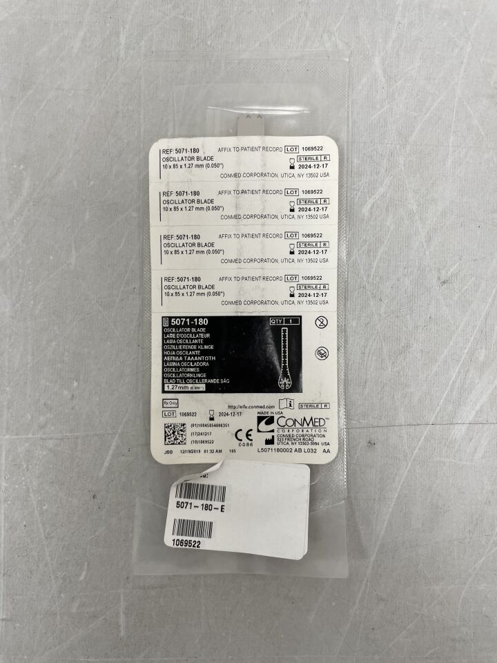 5071-180 - CONMED - Oscillator Blade, 10 x 85 x 1.27mm, (EA) - ( Expiry Date: 2024-12-17 )