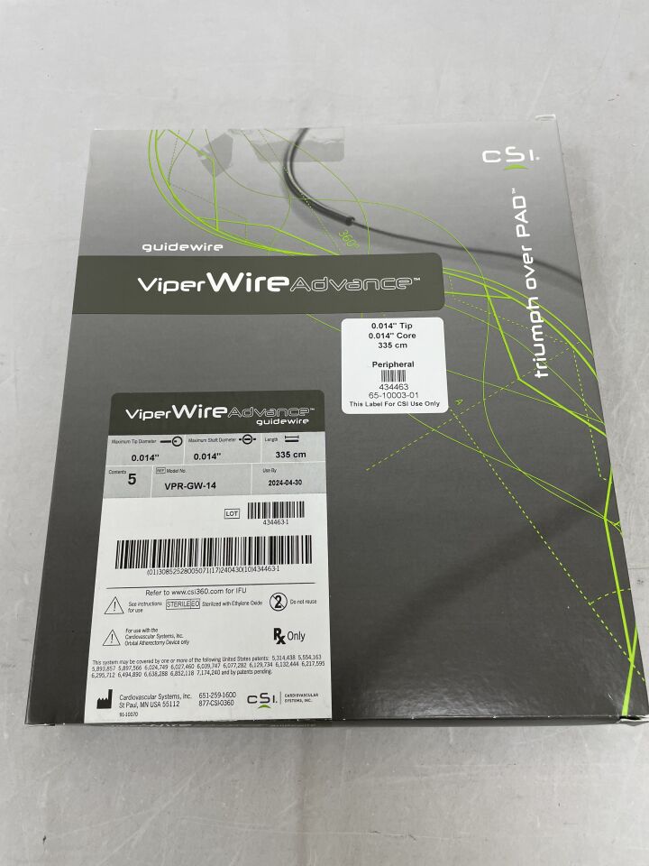 VPR-GW-14 - CSI - Viperwire Advance Peripheral Guide Wire 0.014" x 0.014" x 335cm , () - ( Expiry Date: 2024-04-30 )