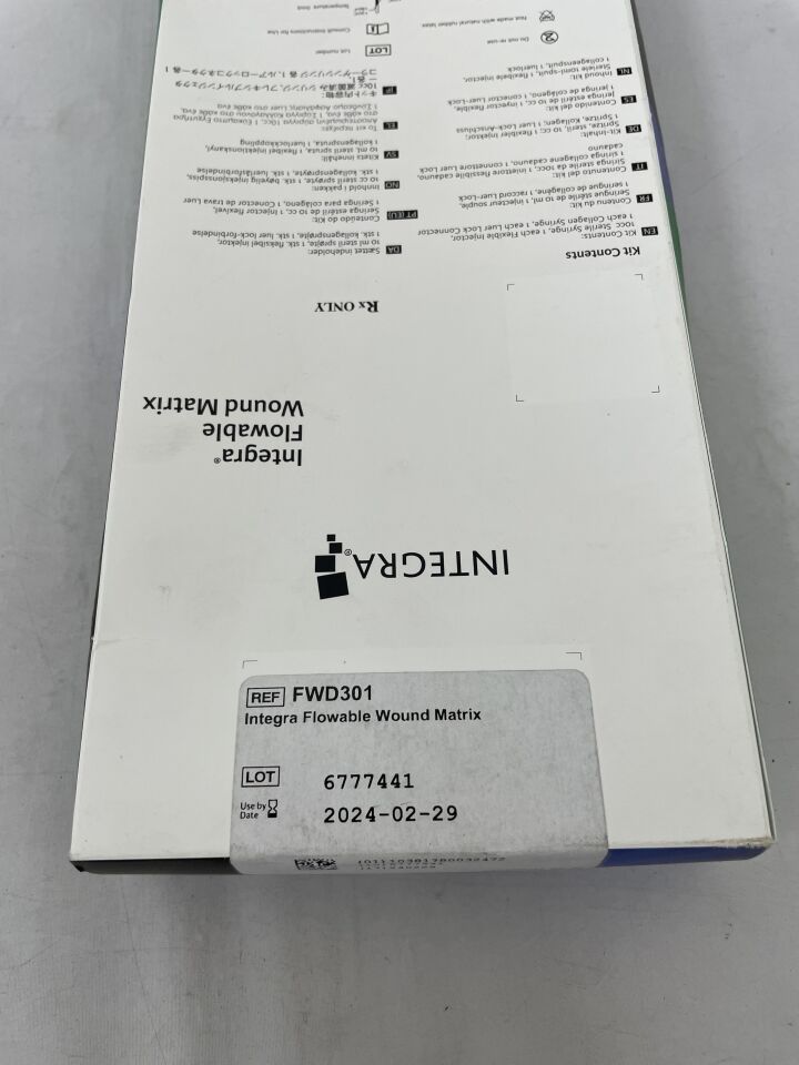 FWD301 - INTEGRA - INTEGRA Flowable Wound Matrix , (BX/1) - ( Expiry Date: 2024-10-31 )