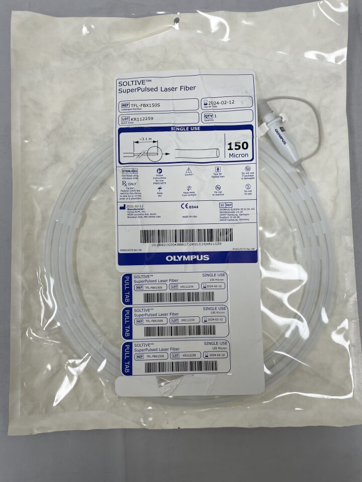 TFL-FBX150S - OLYMPUS - SOLTIVE SuperPulsed Laser Fiber 150 micron, () - ( Expiry Date: 2024-12-08 )