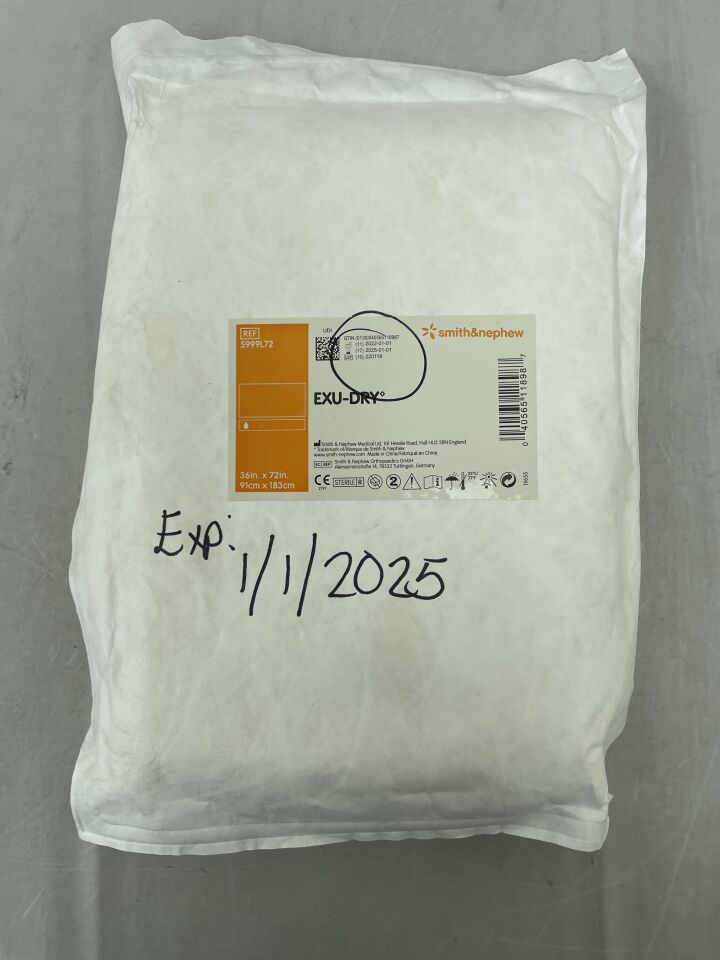 5999L72 - SMITH & NEPHEW - Exu-Dry Dressing, 91x 183cm, (EA) - ( Expiry Date: 2025-01-01 )