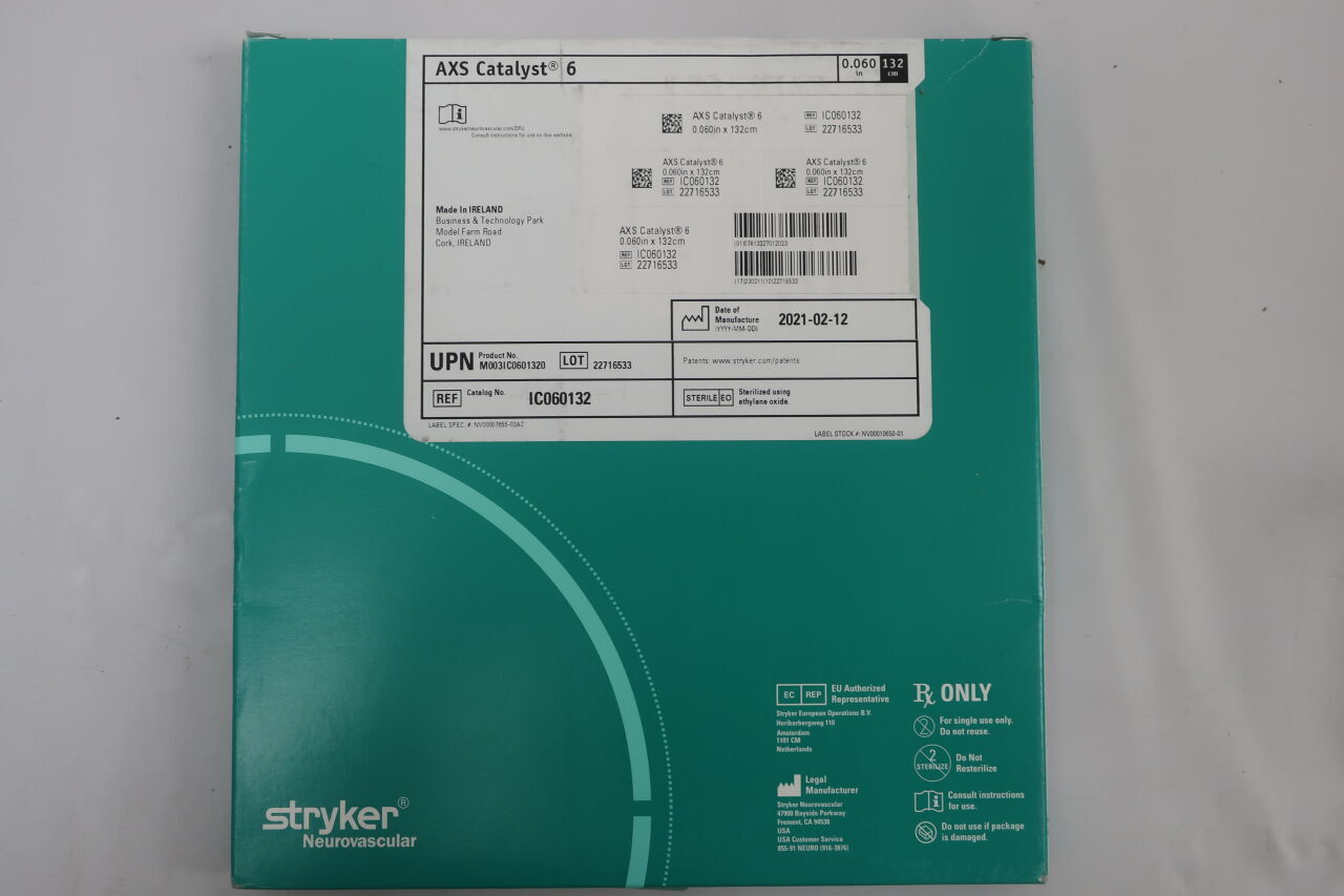IC060132 - STRYKER - AXS Catalyst 6 Distal Access Catheter, 0.06 in. dia. x 132 cm Length, () - ( Expiry Date: 2024-08-10 )