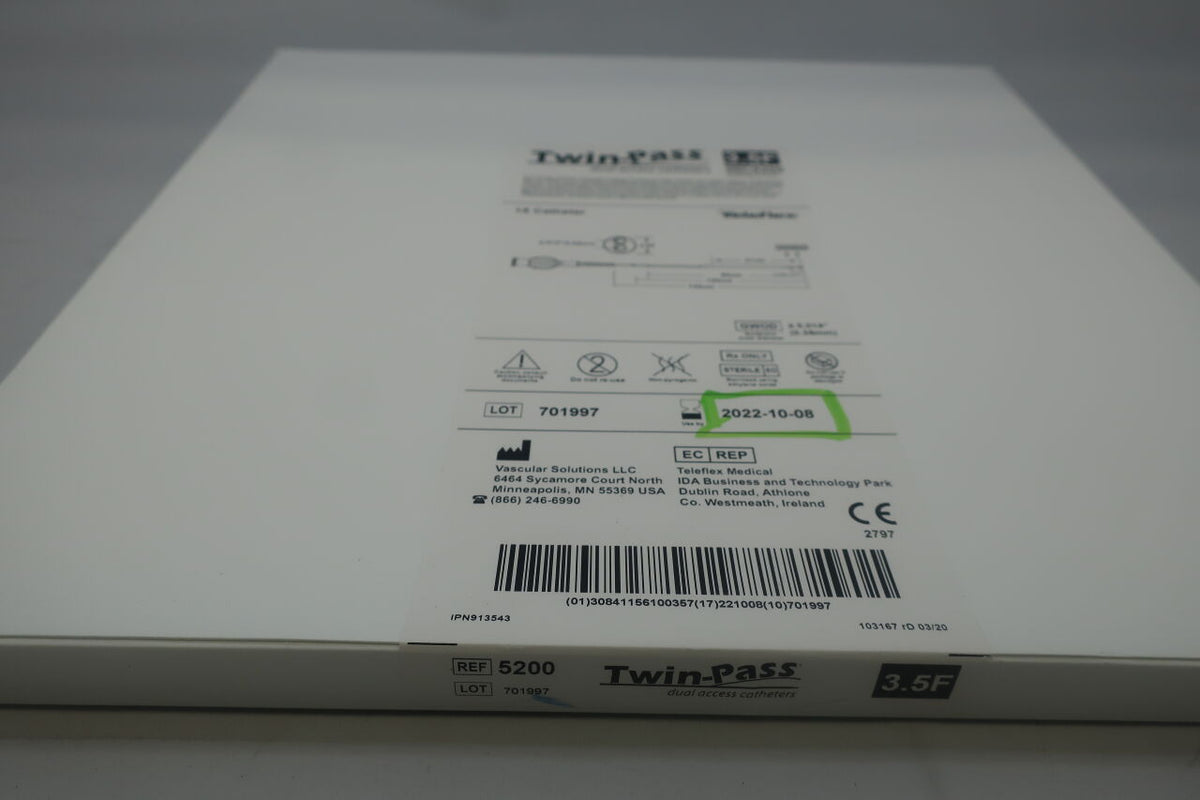 5200 - TELEFLEX - Twin-Pass Dual Access Catheter, 3.4 Fr. x 2.7 Fr, 135 cm, (BX/1)