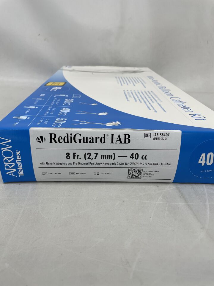 IAB-S840C - TELEFLEX - RediGuard IAB Catheter Kit, Fluid-Filled 8F x 40cc, (BX/1) - ( Expiry Date: 2025-07-31 )
