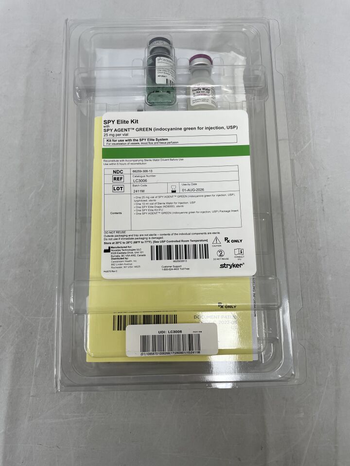 LC3006 - STRYKER - Novadaq Single Vial Spy Elite Kit , ( EA ) - ( Expiry Date : 2026-08-01 )