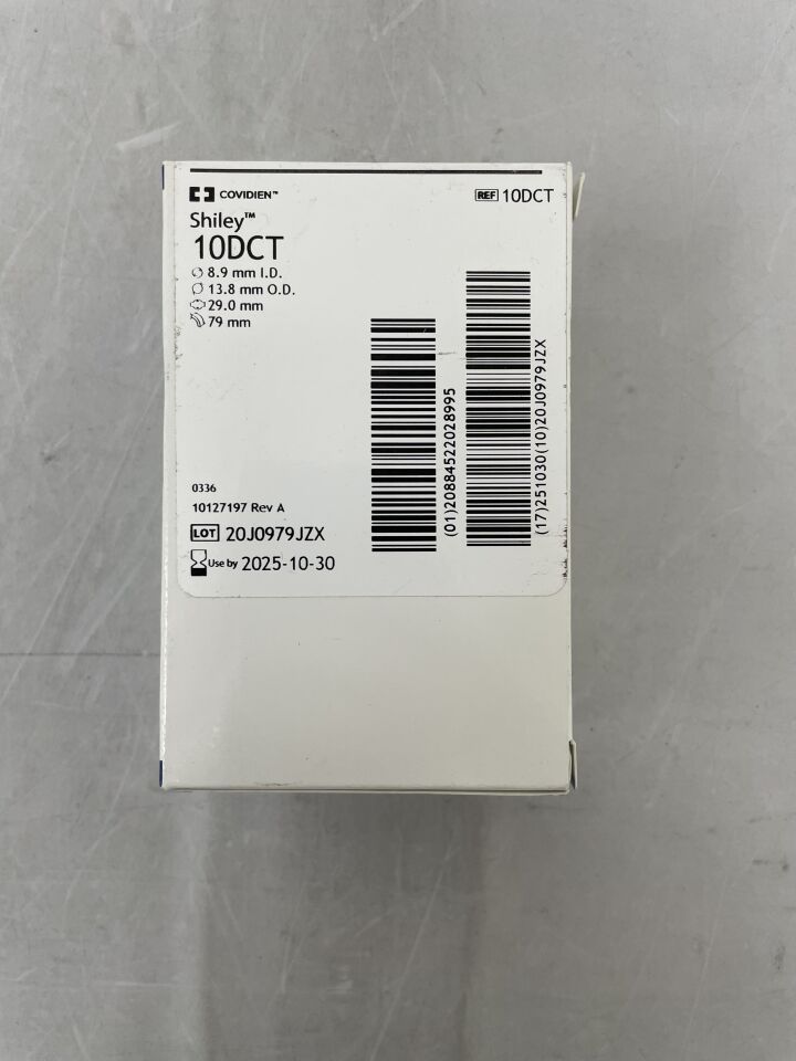 10DCT - COVIDIEN - Tubo de traqueotomía Shiley con balón y CID de 8,9 mm (sin caja), (caja/1) - (Fecha de caducidad: 30/10/2025)