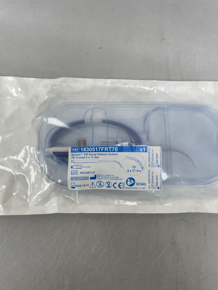 1830517FRT70 - MEDTRONIC - NuVent EM Sinus Dilation System, Frontal 5mm x 17mm, 70° , ( EA ) - ( Expiry Date : 2025-10-01 )