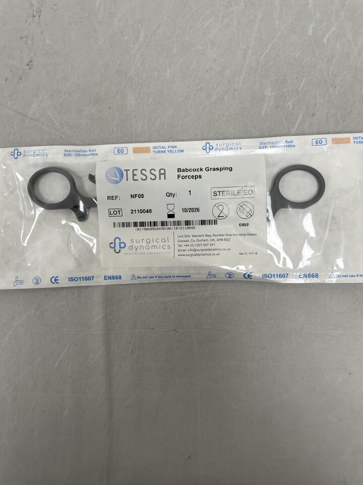 NF05 - SURGICAL DYNAMICS - TESSA Babcock Grasping Forceps , ( EA ) - ( Expiry Date : 2026-10-01 )