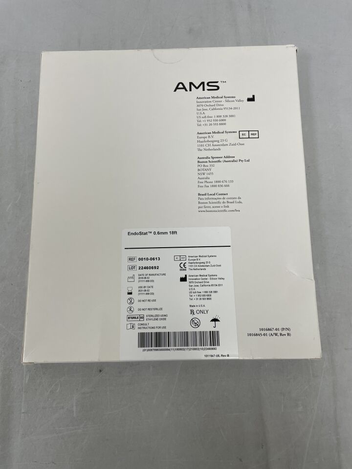 0010-0613 - AMERICAN MEDICAL SYSTEMS - EndoStat, 18Ft, 0.6mm, (BX/1) - ( Expiry Date: 2021-08-02 )