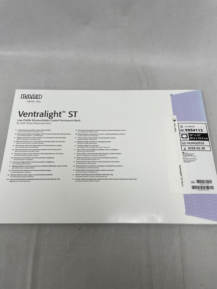 5954113 - BARD - Ventralight ST Mesh, Ellipse 10" x 13", (BX/1) - ( Expiry Date: 2025-02-28 )