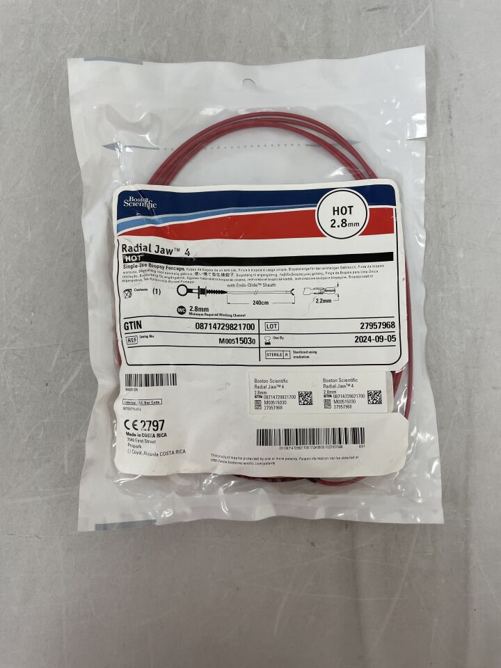 1503 - BOSTON SCIENTIFIC - Radial Jaw 4 Single-Use Biopsy Forceps - HOT - 2.8mm x 240cm, (EA) - ( Expiry Date: 2024-09-05 )