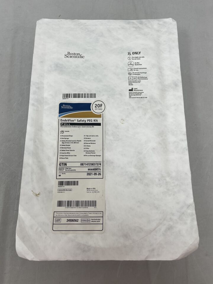 6607 - BOSTON SCIENTIFIC - EndoVive Safety PEG Kit 20F, (EA) - ( Expiry Date: 2021-09-26 )