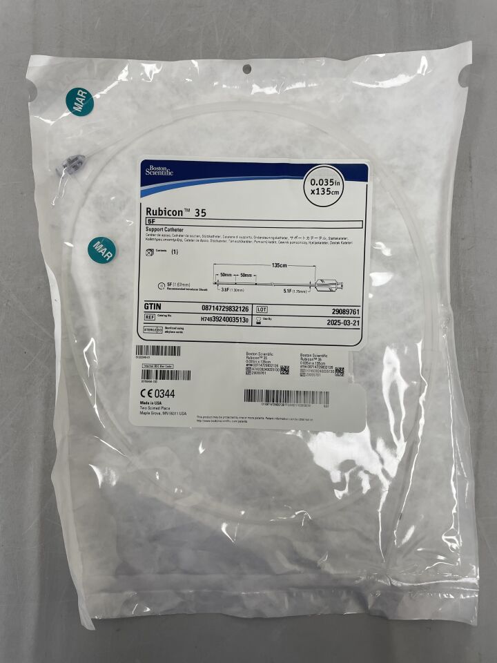 3924003513 - BOSTON SCIENTIFIC - Rubicon 35 Support Catheter, 5F, 0.035, (EA) - ( Expiry Date: 2024-10-17 )