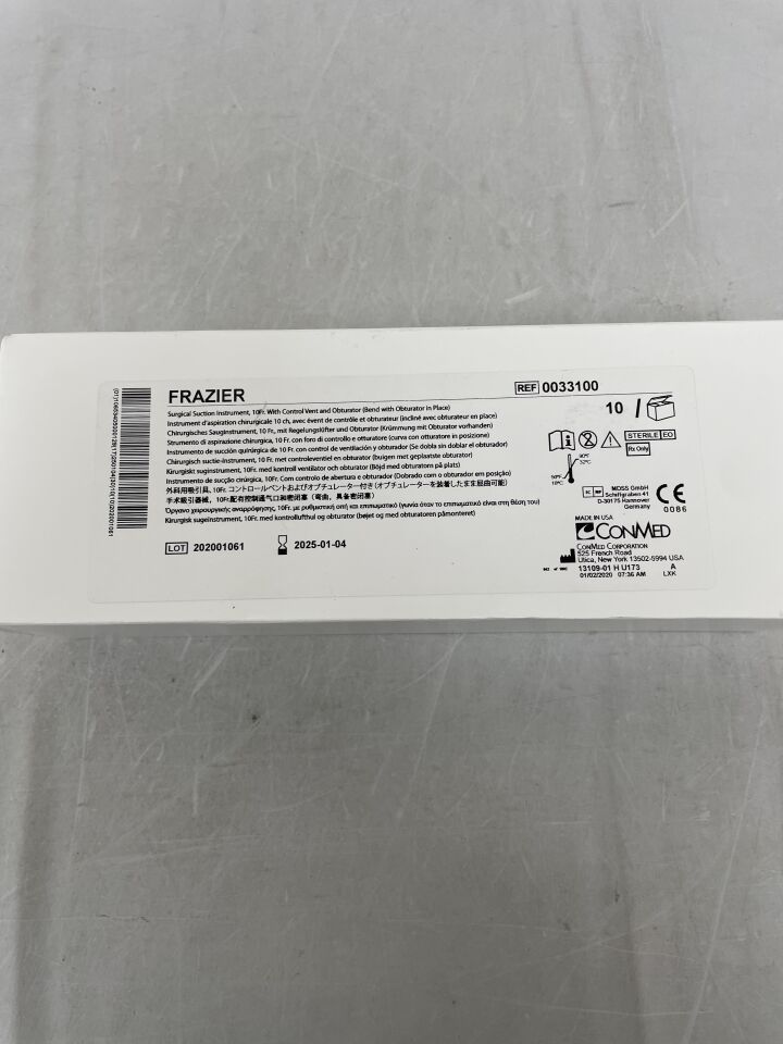 33100 - CONMED - Baron Frazier Suction Instrument, 10F w/Vent, (BX/10) - ( Expiry Date: 2025-01-04 )