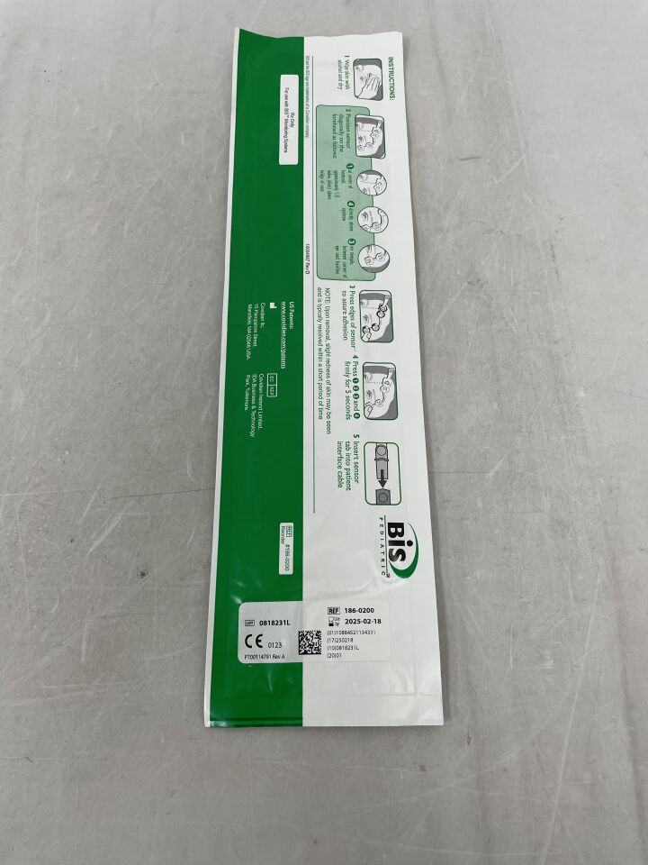 186-0200 - COVIDIEN - bis pediatric pediatric sensor, (EA) - ( Expiry Date: 2025-02-18 )