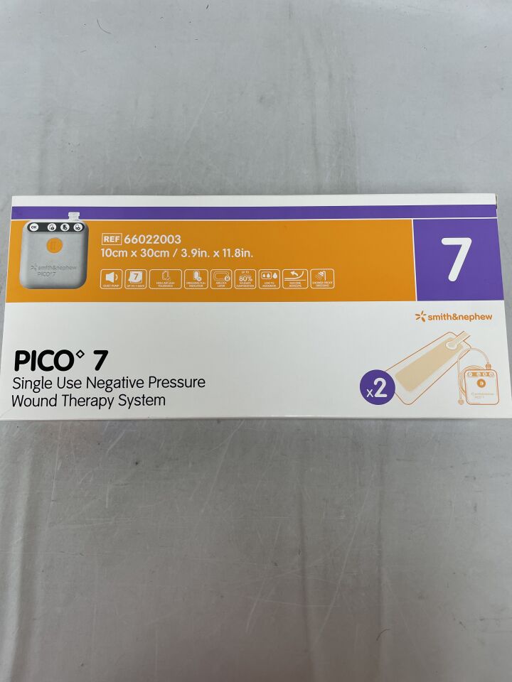 66022003 - SMITH & NEPHEW - PICO 7 NPWT System w/Two Dressings, 10cm x 30cm - Negative Pressure Wound Therapy, NPWT, (BX/1) - ( Expiry Date: 2023-05-01 )
