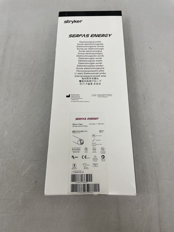 279-250-101 - STRYKER - Serfas Energy Micro-Claw Small-Joint Probe, 2.5 dia. x 135 mm Length, (BX/1) - ( Expiry Date: 2025-03-09 )