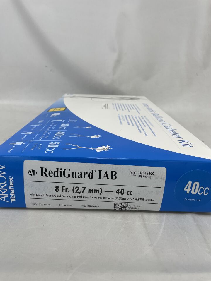 IAB-S840C - TELEFLEX - RediGuard IAB Catheter Kit, Fluid-Filled 8F x 40cc, (BX/1) - ( Expiry Date: 2025-01-31 )