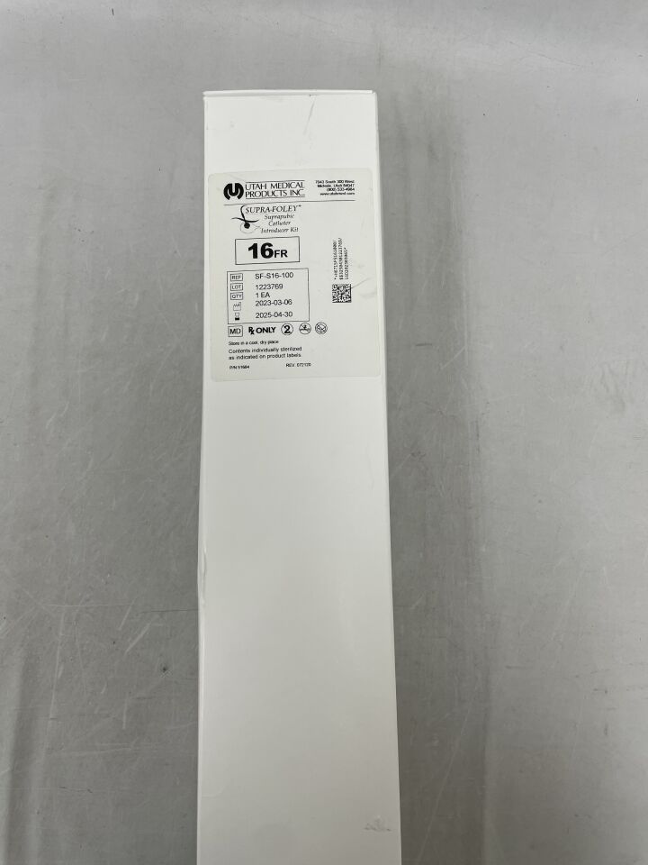 SF-S16-100 - UTAH MEDICAL - Supra-Foley Introduction Kit, 16 Fr, Orange, (BX/1) - ( Expiry Date: 2025-04-30 )