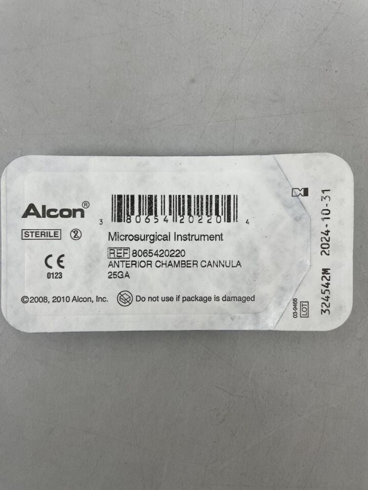 8065420220 - ALCON - 25G Anterior Chamber Irrigating Cannula, 4.0mm, (EA) - ( Expiry Date: 2024-10-31 )