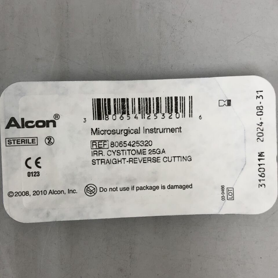 8065425320 - ALCON - Microsurgical Instrument Irrigating Cystitome 25GA, Straight-Reverse Cutting, () - ( Expiry Date: 2024-10-31 )