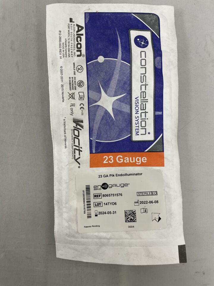 8065751576 - ALCON - Constellation Vision System, Pik Endoilluminator, 23G, (EA) - ( Expiry Date: 2023-06-30 )