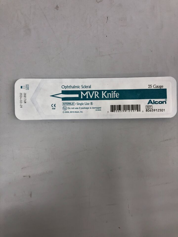 8065912501 - ALCON - MVR Ophthalmic Scleral Knife, 25 Gauge, (EA) - ( Expiry Date: 2024-02-29 )