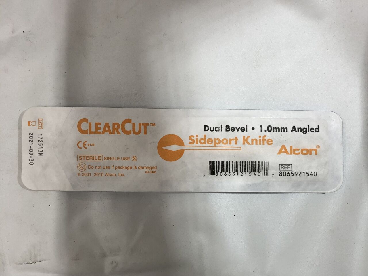 8065921540 - ALCON - ClearCut Sideport Knife, Dual Bevel Angled 1.0mm, (EA) - ( Expiry Date: 2021-09-30 )