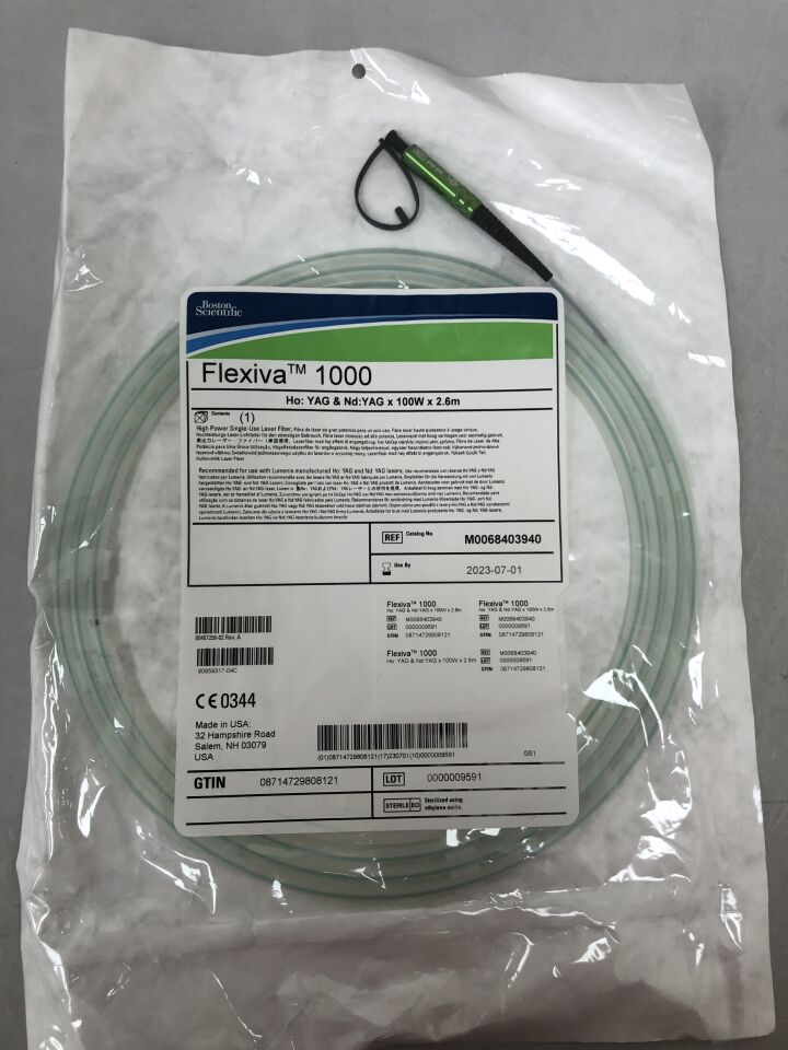 840394 - BOSTON SCIENTIFIC - Flexiva 1000 High Power Laser Fiber, HO: YAG & ND: YAG x 100W x 2.6m, (EA) - ( Expiry Date: 2023-07-01 )