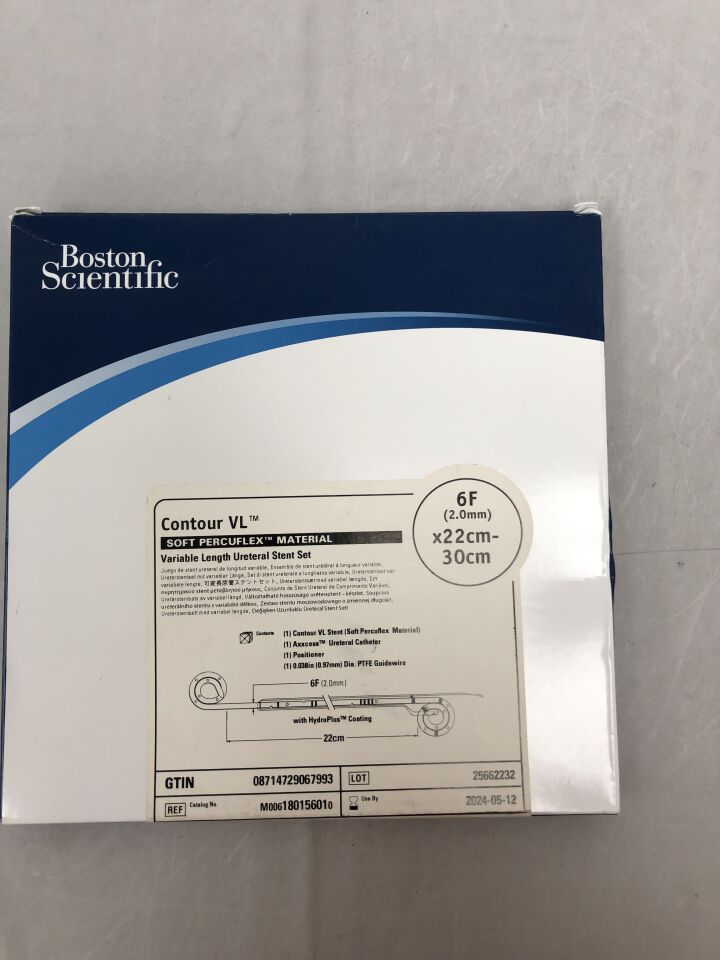 18015601 - BOSTON SCIENTIFIC - Contour VL Variable Length Injection Stent Set - Soft Percuflex Material - 6Fr x 22-30cm, (BX/1) - ( Expiry Date: 2024-05-12 )