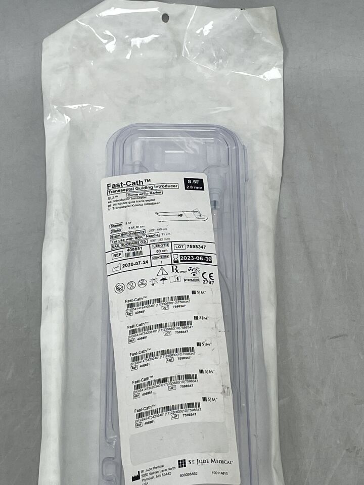 406851 - ST JUDE MEDICAL - Transseptal Guiding Introducer, 8.5F, (EA) - ( Expiry Date: 2023-06-30 )